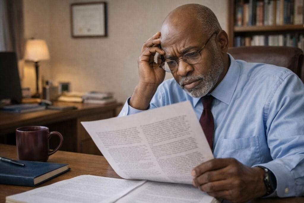 Lecturer reviewing student's work